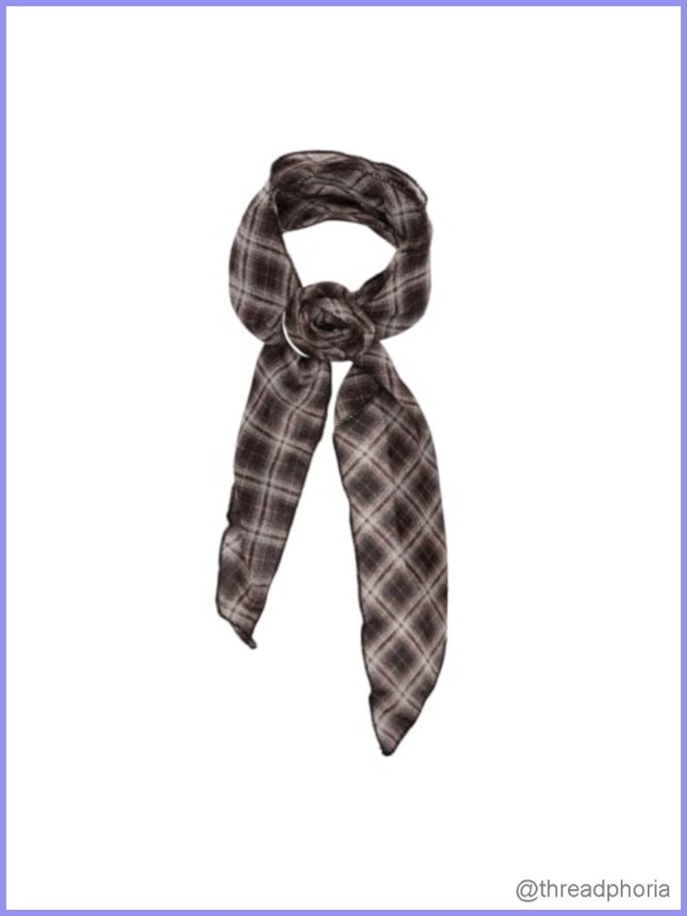 Plaid Fashion Scarf with Detachable Flower, Polyester Lightweight